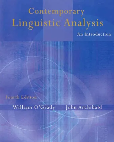 Contemporary Linguistic Analysis: An Introduction