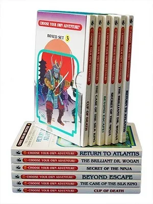 Cup of Death / The Case of the Silk King / Beyond Escape! / Secret of the Ninja / The Brilliant Dr. Wogan / Return to Atlantis (Choose Your Own Advent