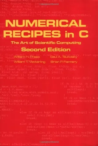 Numerical Recipes in C: The Art of Scientific Computing