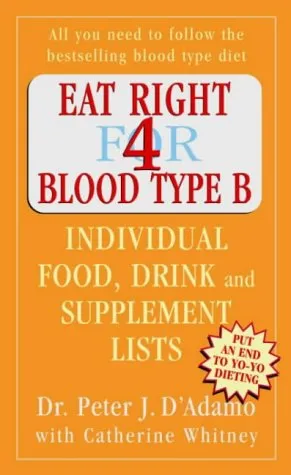 Eat Right For Blood Type B:  Individual Food, Drink And Supplement Lists