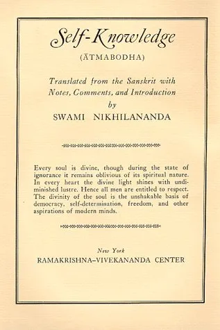 Self-Knowledge: Sankara