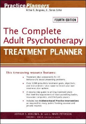 The Complete Adult Psychotherapy Treatment Planner