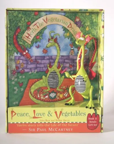 Peace, Love and Vegetables Gift Set: Herb, the Vegetarian Dragon Book and Bendo (Herb the Vegetarian Dragon)